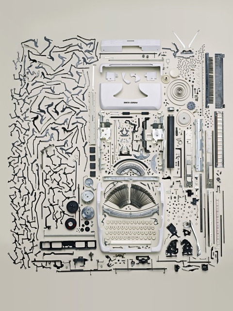 Born in Saskatchewan and currently residing in Toronto, Canada; photographer and artist Todd McLellan’s latest series, Disassembled, explores the deconstructed beauty of electronics. Todd meticulously disassembles each device and carefully lays out every individual component for his shoot. The project culminates with some incredible photographs of all of the components suspended in mid-air, seemingly frozen in-time.     McLellan, a fellow Torontonian, is part of the team at Sugino Studio, a Toronto-based film and production company. For more examples of his personal work I urge you to visit his personal art photgraphy deconstruction typewriter machine writing photography best amazing cool