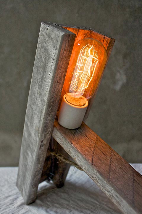luke lamp industrial vintage light woodenn lamp cool designer gift chic style filament bulb lighing interior decor instyle 