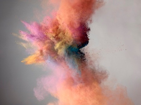 From his series 'Powder' - fantastic, vibrant and explosive photographs of colored powder by Amsterdam born still life photographer Marcel Christ