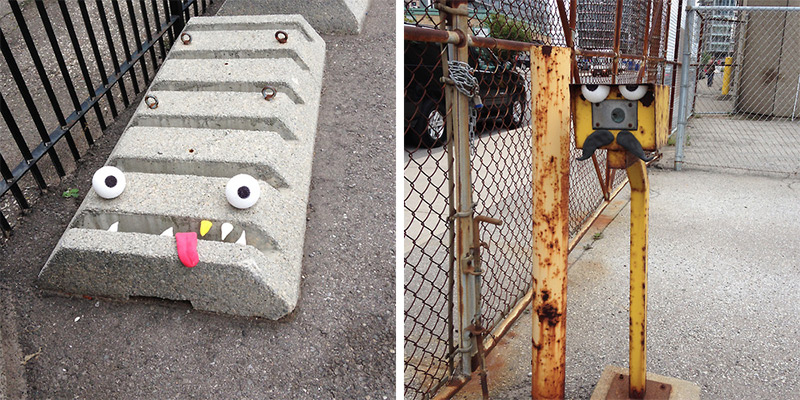 Toon Bombing A Toronto Artist Turns Outdoor Objects into Googly-Eyed Faces (2)